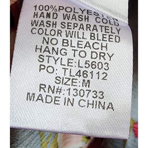 UMGEE Oversized Top Size M Silky Floral - Picture 6 of 6